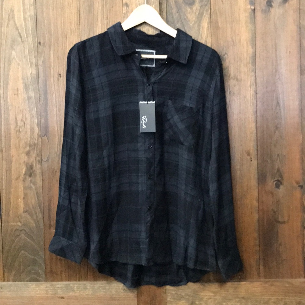 NWT's Rails plaid button up collard